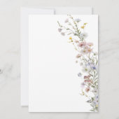 Elegante Wildblume Kinderdusche Einladung (Rückseite)