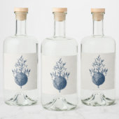 Elegante Wildblume Kulturpass Bellinzona Alkoholflaschenetikett (Flaschen)