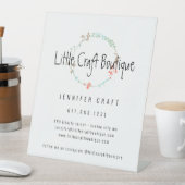 Elegante Wildblume Kunst, Dichtung und Musik Sockelschild (In Situ)