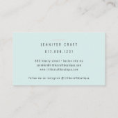 Elegante Wildblume Kunst, Dichtung und Musik Visitenkarte (Rückseite)