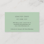 Elegante Wildblume Kunst, Dichtung und Musik Visitenkarte (Rückseite)