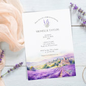 Elegante Wildblume Lavendel Lila Violett Einladung