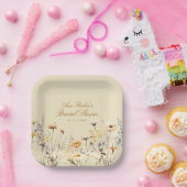 Elegante Wildblume Liebe ist in Bloom Brautparty Pappteller (Party)