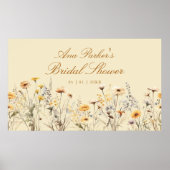 Elegante Wildblume Liebe ist in Bloom Brautparty Poster (Vorne)