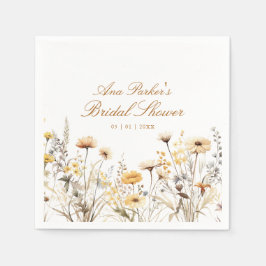 Elegante Wildblume Liebe ist in Bloom Brautparty Serviette