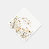 Elegante Wildblume Liebe ist in Bloom Brautparty Serviette (Ecke)