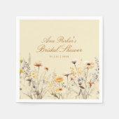 Elegante Wildblume Liebe ist in Bloom Brautparty Serviette (Vorderseite)