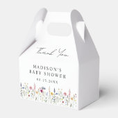 Elegante Wildblume Meadow Baby Shower Geschenkschachtel (Rückseite)