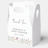 Elegante Wildblume Meadow Baby Shower Geschenkschachtel (Geöffnet)