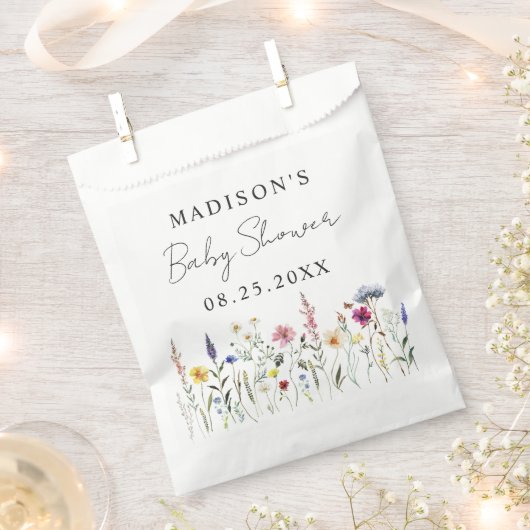Elegante Wildblume Meadow Baby Shower Geschenktütchen (Ausgeschnitten)