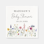 Elegante Wildblume Meadow Baby Shower Serviette (Vorderseite)