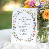 Elegante Wildblume Meadow Birthday Party Einladung
