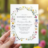 Elegante Wildblume Meadow Birthday Party Einladung