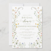 Elegante Wildblume Meadow Blume Brautparty Einladung (Vorderseite)