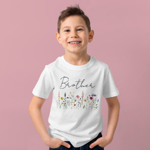 Elegante Wildblume Meadow Brother Babydusche T-Shirt