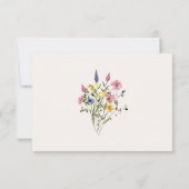 Elegante Wildblume Meadow Cream Wedding RSVP Karte (Rückseite)