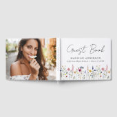 Elegante Wildblume Meadow Foto Graduation Party Gästebuch (Voll)