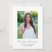 Elegante Wildblume Meadow Graduation Party Einladung (Rückseite)