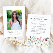Elegante Wildblume Meadow Graduation Party