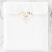 Elegante Wildblume Meadow Ivory Wedding Vielen Dan Herz-Aufkleber (Tasche)