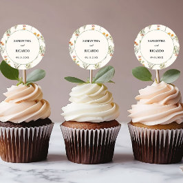 Elegante Wildblume Meadow Ivory Wedding Willkommen Runder Aufkleber