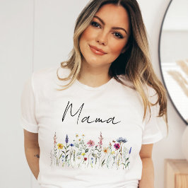 Elegante Wildblume Meadow Mama Baby Shower T-Shirt