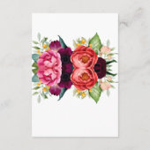 Elegante Wildblume Meadow QR Code Wedding RSVP Begleitkarte (Rückseite)