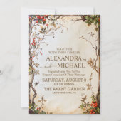 Elegante Wildblume Meadow Wedding Einladung (Vorderseite)