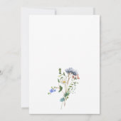 Elegante Wildblume Meadow Wedding Einladung (Rückseite)