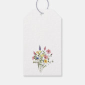 Elegante Wildblume Meadow Wedding Willkommen Geschenkanhänger (Rückseite)