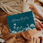 Elegante Wildblume Menü Auswahl UAWG Postkarte