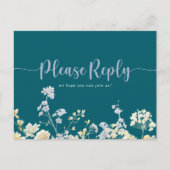 Elegante Wildblume Menü Auswahl UAWG Postkarte (Vorderseite)