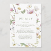 Elegante Wildblume mit weichem Pastellfarben - Det Begleitkarte (Vorderseite)