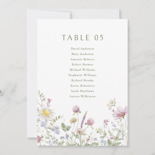 Elegante Wildblume mit weichem Pastellton Einladung (Vorderseite)