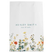 Elegante Wildblume Mittlere Geschenktüte (Rückseite)