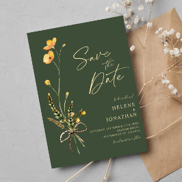 Elegante Wildblume Moderne Rustikale Hochzeit Save The Date