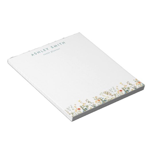 Elegante Wildblume Notizblock (angewinkelt)