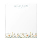 Elegante Wildblume Notizblock (Vorderseite)