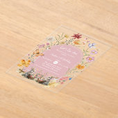 Elegante Wildblume Ostern Geburtstag ParTea Acryleinladungen (Ablage )