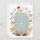 Elegante Wildblume Ostern Geburtstag ParTea Einladung (Vorderseite)