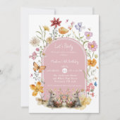 Elegante Wildblume Ostern Geburtstag ParTea Einladung (Vorderseite)