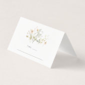 Elegante Wildblume Outdoor Wedding Tischnummer (Vorderseite)