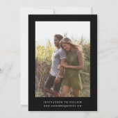 Elegante Wildblume Oval Rahmen Hochzeitszitz Foto Save The Date (Rückseite)