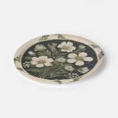 Elegante Wildblume Pappteller (Schrägansicht)