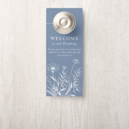 Elegante Wildblume Periwinkle Wedding Door Hanger Türanhänger