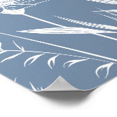 Elegante Wildblume Periwinkle Wedding Poster (Ecke)