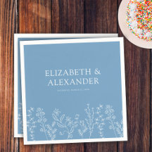 Elegante Wildblume Periwinkle Wedding