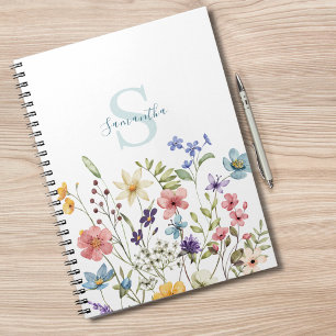 Elegante Wildblume Personalisiert Notizblock