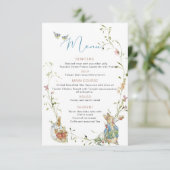 Elegante Wildblume Peter Rabbit baby sh Begleitkarte (Stehend Vorderseite)