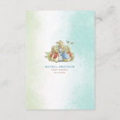 Elegante Wildblume Peter Rabbit baby sh Begleitkarte (Rückseite)